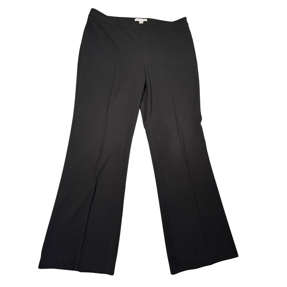 Chicos Womens Black Wide Leg Stretch Career Trousers Pants Size 2.5 XL 18 Office